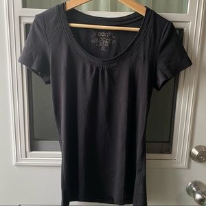 Black T-Shirt - Low Cut Neckline | Esprit